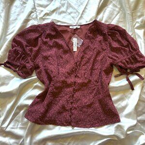 Madewell Recycled Georgette Button-Front Top